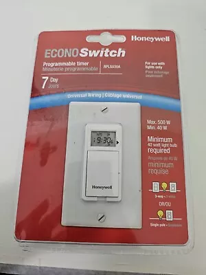 Honeywell Econo Switch Programmable Timer RPLS530A • $22.99