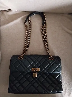 Kurt Geiger London Brixton Quilted Leather Shoulder Handbag Lock Purse • £96.51