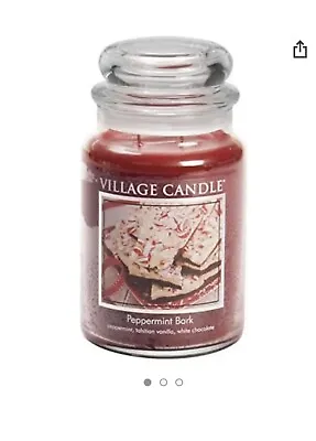 Village Candle Scented Peppermint Bark Christmas Fragrance New Holiday • $32.99