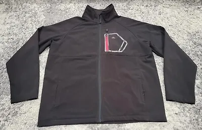 Snozu Performance Softshell Windbreaker Jacket Mens 2XL  Camo Fleece Line Black • $28.88