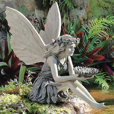 Sunflower Fairy Garden Statue Outdoor Ornament Fairy Statue Sculpture Decor AU • £17.19