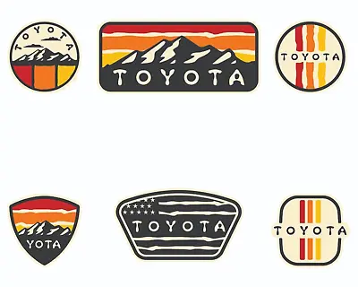 TOYOTA Sticker Pack Fits Retro Tacoma 4Runner Land Cruiser FJ Rav4 Set Of 6 • $8.99
