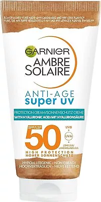 Garnier Ambre Solaire Anti-age Face Protection Cream SPF50 Super UV 50ml • £12.57