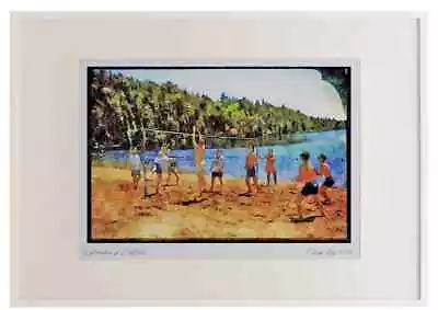 Canada NP 344013 Beach Volleyball La Mauricie Quebec A2 Picture Frame Watercolo • $84.61