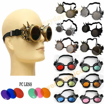 NEW Vintage Victorian Steampunk Goggle Glasses Welding Punk Gothic Cosplay USA • $8.49