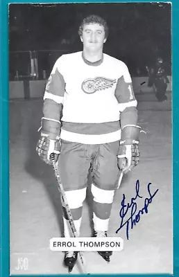 ERROL THOMPSON Signed J.D. McCarthy Postcard DETROIT RED WINGS • $14.99