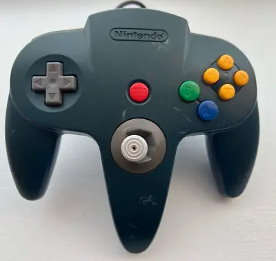 Nintendo 64 N64 Controller - Blue (Discolored) - OEM | AUTHENTIC | TESTED • $19.95