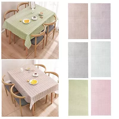 Rectangle Waterproof Oil Proof PVC Table Cloth Vinyl PVC Tablecloth 137*180cm • $22.61