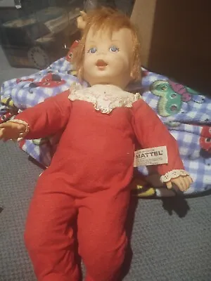 Vintage Mattel 1965 Talking Baby Secret Doll Creepy Whispers Mouth Moves Works • $100