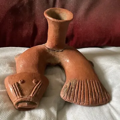 Mayan/Central American (?) Old/Very Old Terracotta Fish Form Vessel • $80.90