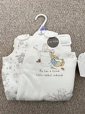 Unisex Baby Boy Girl Peter Rabbit Sleeping Bag Sack 0-6 Months Nutmeg BNWT • £12.99