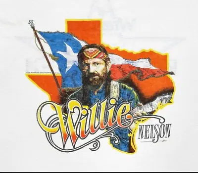 Vintage Willie Nelson 80s Concert Music T-Shirt Gift For Fans • $15.19