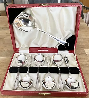 Superb Silver Plated Cased Dessert Spoon Set By James Walker London Jewellers • £24