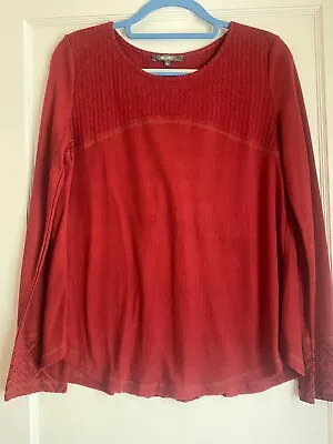 MISS ME Misses Size L Long Sleeve Pullover Top ~ Lace Accent • $4