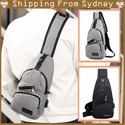 Durable Mens Chest Bag Shoulder Backpack Man Sling Cross Body Satchel Travel Bag • $13.58