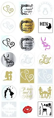 £8.27 • Buy Designer Wedding Stickers Bridal Invitation Seals Sticker Gold Silver  X 50
