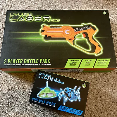 Strike Laser Tag 2 Player Battle Pack Boxed Plus Bonus Nano Bug And UFO Set VGC • £12