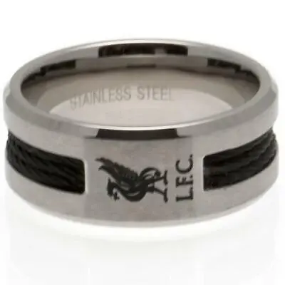£23.75 • Buy Liverpool FC Black Inlay Ring Medium Stainless Steel Birthday Xmas Gift Box