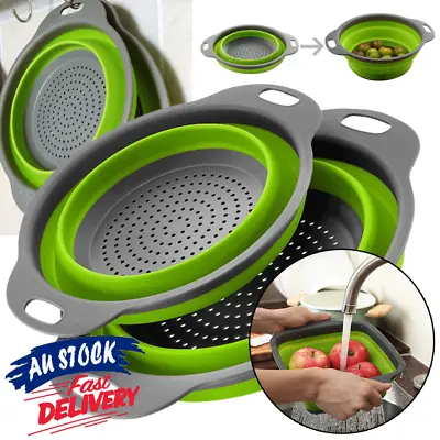 $16.89 • Buy Colander  Collapsible   Multifunction Vegetable Kitchen Strainer Spa  Silicone