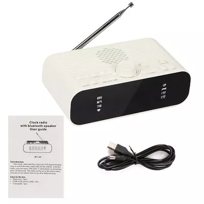 Dual Alarm Clock Radio With Bluetooth Speaker LED Display Bedside FM Clock Radio • $29.99