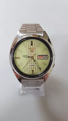 Vintage Seiko 5 7s26-3040 Lumibrite Steel Automatic Men's Watch With Day & Date. • £350