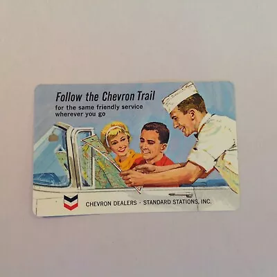 Vintage 1963 Color Chevron Dealers Standard Oil Stations Dealer Pocket Calendar • $12.99