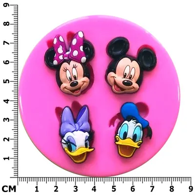 Mickey & Minnie Mouse Donald & Daisy Duck Silicone Mould By Fairie Blessings • £8
