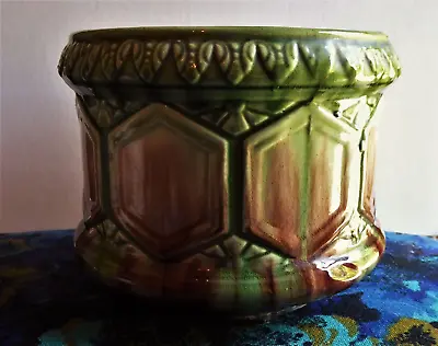 Brush McCoy Blended Majolica 1910s Antique Art Pottery Jardiniere • $150