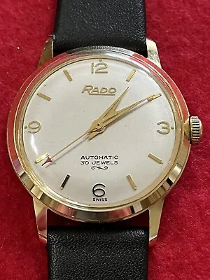 Vintage 1960's Men's Rado 30j Swiss Automatic 35mm Wristwatch-Runs Great • $284.95