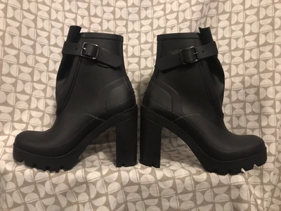 £119.99 • Buy Brand New Rare Hunter Black Galosh High Heel Wellies Rainboots Boots Uk5 Eu38