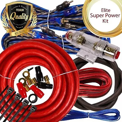 Complete 4 Channels 2500W 4 Gauge Amplifier Installation Wiring Kit Amp PK2 Red • $38.99