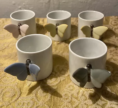 $95 • Buy Vintage Gerold Porzellan Butterfly Handle Espresso Cups Bavaria West Germany
