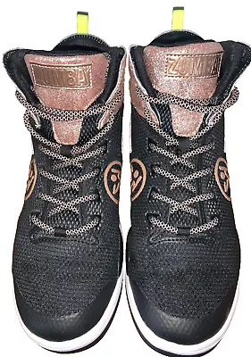 Women's ZUMBA GOLD Air Shimmer High Top Sneakers Athletic Shoes Size 10 Fitness • £38.35