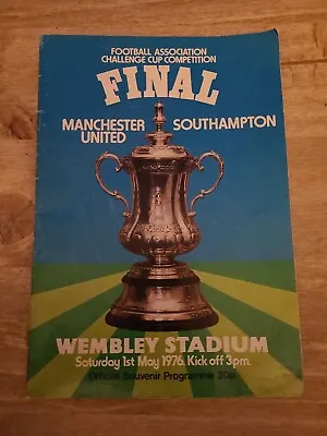 Vintage Collectable FA Cup Final Programme Manchester United-v-Southampton 1976 • £4