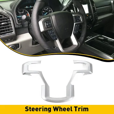 For 2015-2020 Ford F150 Silver Steering Wheel Frame Cover Trim Accessories • $17.38