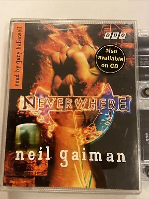 Neil Gaiman Never Where Double Cassette Audio Book - Read Gary Bakewell BBC 1996 • £12