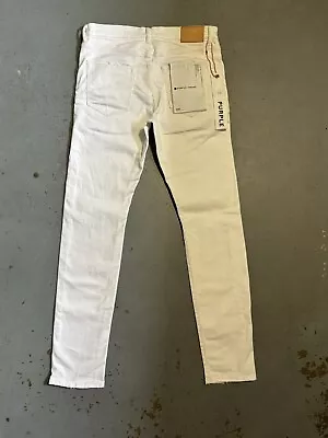 Purple Brand Jeans Mens Slim Fit Low Rise Slim Leg P001 White Size 32 • $100