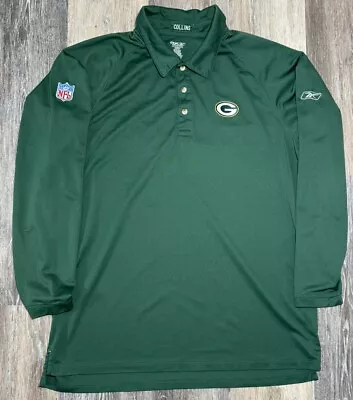 Green Bay Packers Team Issued Nick Collins Reebok Long Sleeve Shirt Mens L Green • $29.99