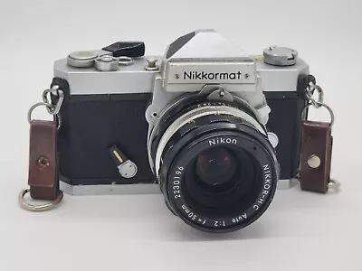 Nikon Nikkormat FT 35mm SLR Film Camera Nikon And Nikkor-H.C Auto 50mm F/2 Lens • $69.99