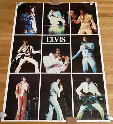 1987 Boxcar Enterprises Inc. Subway Orig. Poster Elvis In Concert Collage Large • $96.25