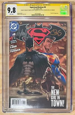 CGCSS 9.8 Superman / Batman #8 Autographed By Michael Turner & Peter Steigerwald • $499.99