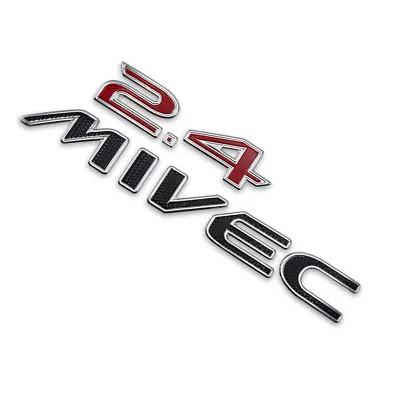 Badge Emblem Logo  2.4 MIVEC  Red Trim Fits Mitsubishi Space Wagon 2004 2010 12 • $16.12