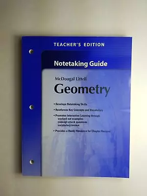 Holt McDougal Larson Geometry: Teacher's Notetaking Guide • $38.60