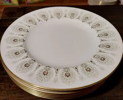 Wedgwood  Green Medina 6 1/4' Inches GOLD Rimmed Bread & Butter Plate!  ENGLAND  • $19.99