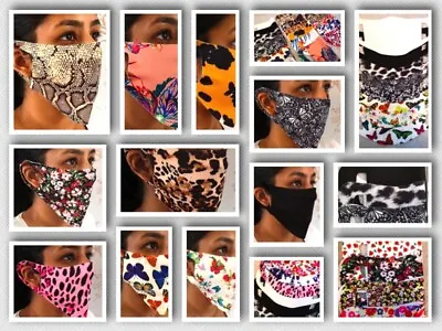 £6.99 • Buy BUY 5 GET 5 FREE Neoprene Poly Washable Leopard Butterfly Flower Face Cover Mask