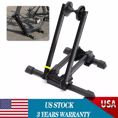 Foldable Bike Floor Parking Rack Storage Stand Bicycle Mountain Bike Holder US • $26.60