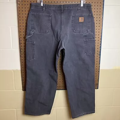 Vtg Carhartt Navy Blue Carpenter Pants Painter Workwear Baggy Skater Mens 40x29 • $24.80