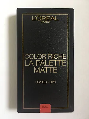 L’Oreal Color Riche La Palette Matte Bold 6 Lipstick Colour Plum Red Coral Pink • £9.99