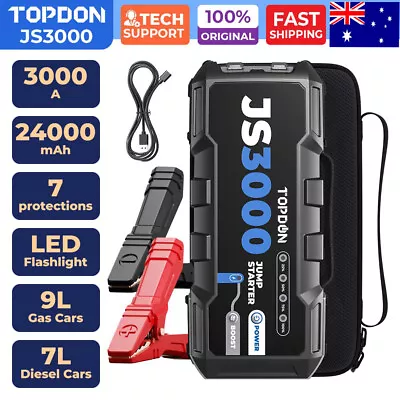 TOPDON JS3000 Car Jump Starter Battery Charger Booster Power Bank Portable AU • $194.99