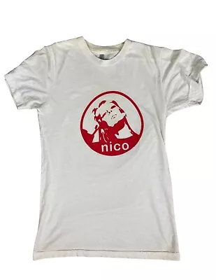 Rare Nico Velvet Underground Pop Art Screen Print Andy Warhol Retro T-shirt XS • $40